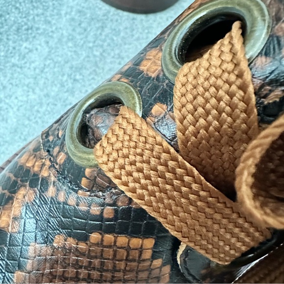 NWOT (Anthro) Kelsi Dagger Brooklyn LOVER Lace Up Booties, Espresso Snake - Picture 10 of 10